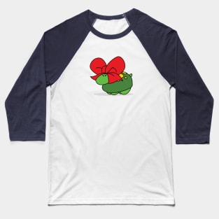 Super Cute Turtle with a Big Bow Baseball T-Shirt